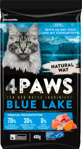 Blue Lake reich an MSC-Fisch und mit Süßkartoffel von 4 PAWS