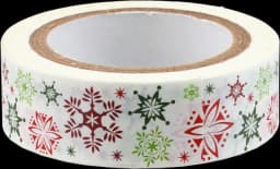 Klebeband mit Glitter weiß/rot/grün W15 mm von RODERMUND