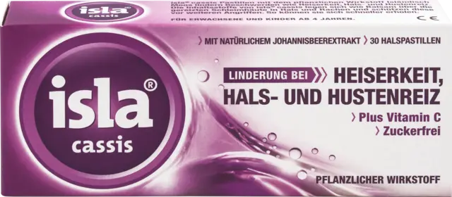Cassis Halspastillen von ISLA