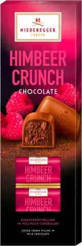 Himbeer Crunch in Vollmilch-Schokolade von NIEDEREGGER