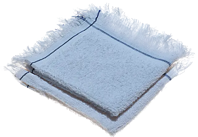 Frotteespültuch Baumwolle weiß/blau 40x40cm von REMLINGER