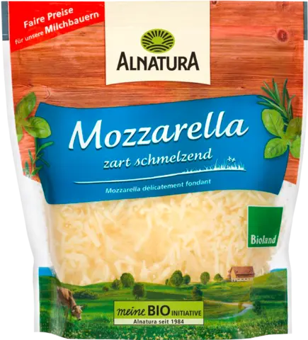 Bio Mozzarella gerieben 45 % Fett i. Tr. von ALNATURA