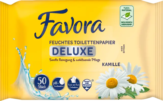 Feuchtes Toilettenpapier Deluxe Kamille von FAVORA