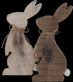 Figur Friethjof, 2 sort., Hase, H 25,00 cm, Kiefer von BOLTZE