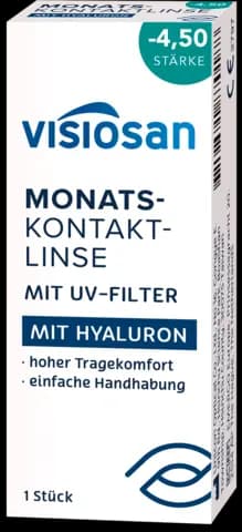 Monatslinse Hyaluron 1er Dioptrie -4,50 von VISIOSAN