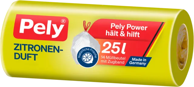 Müllbeutel Zitronen-Duft 25l mit Zugband von PELY