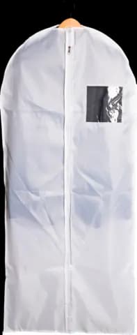 Kleiderbeutel mit Reißverschluss und Sichtfenster weiß 60 x 135 cm von DIV.SAISONMARKEN