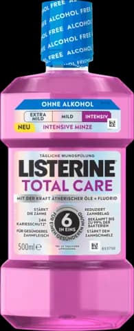 Mundspülung Total Care Intense Mint ohne Alkohol von LISTERINE