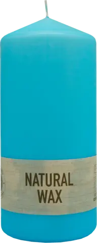 Natural Wax Stumpenkerze Stearin gepresst blue 59 6,8 x 15cm von CUP CANDLE