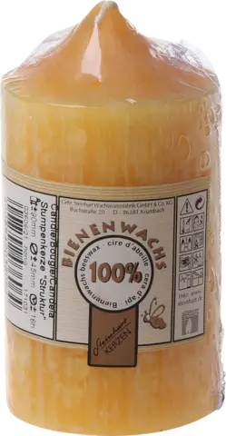 Stumpenkerze 90 x 45 mm Bienenwachs 100 % von DIV.SAISONMARKEN