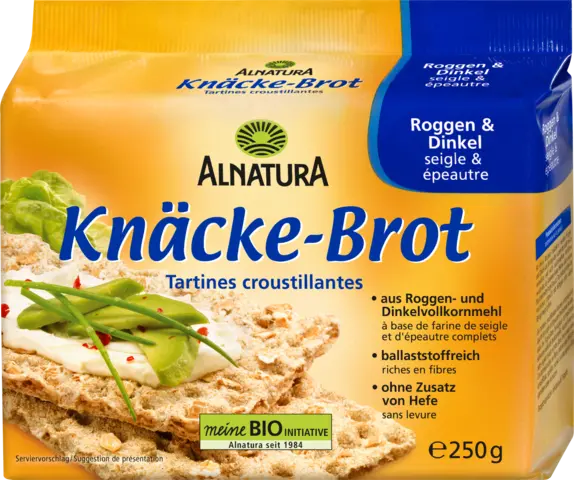 Bio Knäckebrot Roggen & Dinkel von ALNATURA