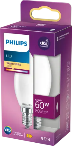LED Birne Kerzenform E14 60W von PHILIPS