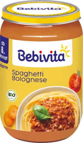 Bio Spaghetti Bolognese ab 8. Monat von BEBIVITA