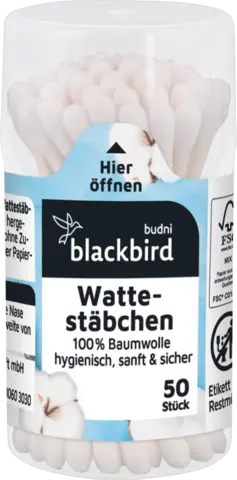 Wattestäbchen 50Stück von BLACKBIRD