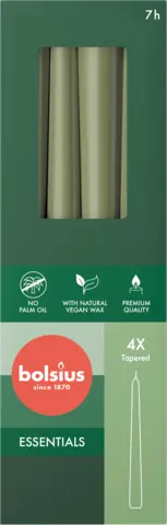 Spitzkerzen olivgrün 245 x 24 mm von BOLSIUS