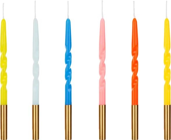 Gedrehte Geburtstagskerzen gemischt von DIV.SAISONMARKEN
