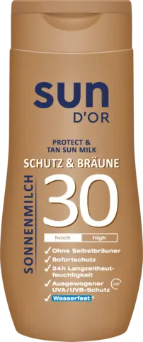 Sonnenmilch Schutz & Bräune LSF 30 hoch von SUN D'OR