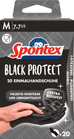 Black Protect Handschuhe M von SPONTEX