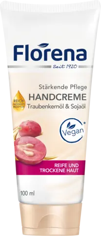 Stärkende Pflege Handcreme Traubenkernöl & Sojaöl von FLORENA