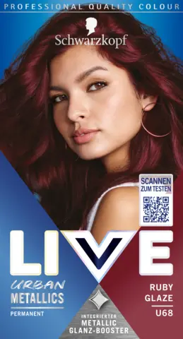Live Urban Metallics Haarfarbe Ruby Glaze U68 von SCHWARZKOPF