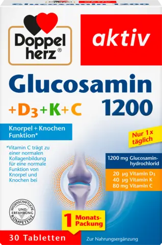 Glucosamin 1200+D3+K+C von DOPPELHERZ