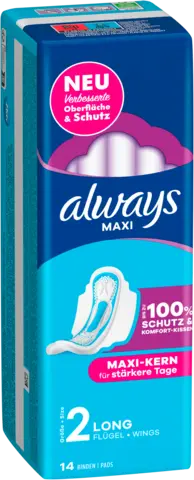 Maxi Long mit Flügeln Damenbinden von ALWAYS