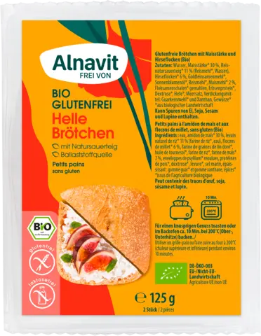 Bio glutenfreie helle Brötchen von ALNAVIT