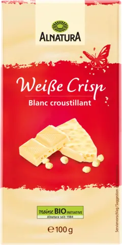 Bio Weiße-Crisp-Schokolade von ALNATURA