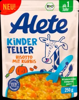 Bio Kinder Teller Risotto mit Kürbis ab 1 Jahr von ALETE