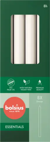 Spitzenkerzen wolkiges weiß 230 x 20 mm von BOLSIUS