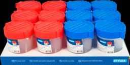 Pinselbecher Polypropylen farblich sortiert von STYLEX