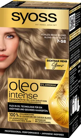 Oleo Intense permanente Öl-Coloration 7-58 kühles beige-blond von SYOSS