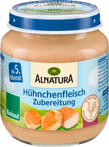 Bio Hühnchenfleisch Zubereitung nach dem 4. Monat von ALNATURA