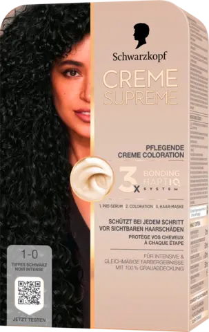 Creme Supreme Pflegende Creme Coloration Tiefes schwarz 1-0 von CREME SUPREME