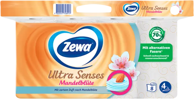 Ultra Senses Mandelblüte Toilettenpapier 4-lagig von ZEWA