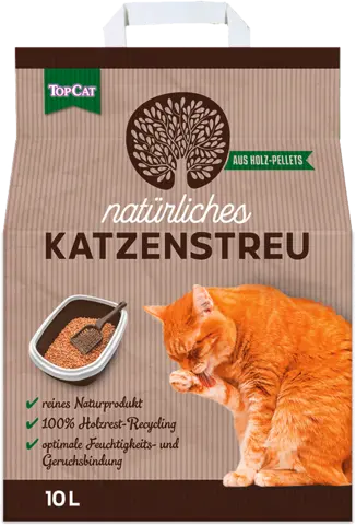 natürliches Katzenstreu aus Holz-Pellets von PERFECTO