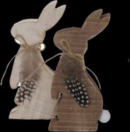 Figur Friethjof, 2 sort., Hase, H 18,00 cm, Kiefer von BOLTZE