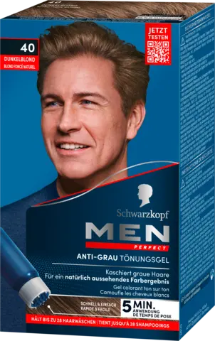 Men Perfect Anti-Grau-Tönungs-Gel 40 Natur Dunkelblond von MEN PERFECT
