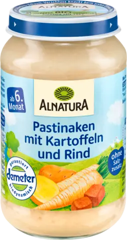 Demeter Pastinaken mit Kartoffeln und Rind ab 6. Monat von ALNATURA