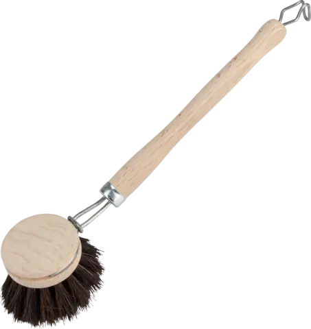 Spülbürste roh Rosshaar Holz schwarz klein von BÜMAG