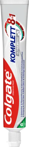 Komplett 8 Ultra Weiß Zahnpasta von COLGATE
