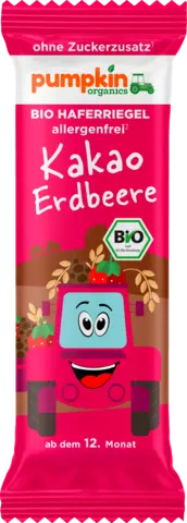 Bio Haferriegel Kakao Erdbeere ab 12. Monat von PUMPKIN ORGANICS