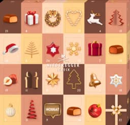 Adventskalender Mini - Nougat von NIEDEREGGER