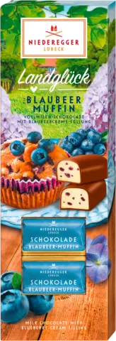 Schokoladen Klassiker Blaubeer Muffin Landglück von NIEDEREGGER