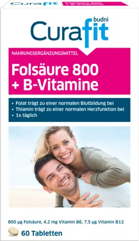 Folsäure 800 + B-Vitamine von CURAFIT