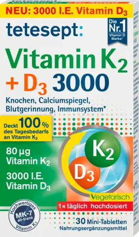 Vitamin K2+D3 3000 von TETESEPT