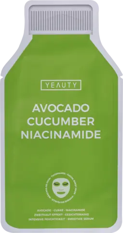 Tuchmaske Avocado-Cucumber-Niacinamide von YEAUTY