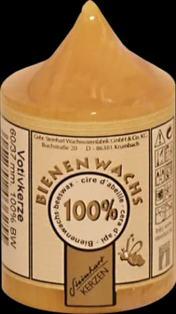 Votivkerze Bienenwachs Honig 55 x 37 mm von STEINHART