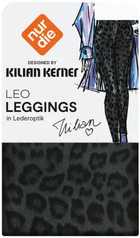 Damen Leggings Lederoptik matt schwarz leo 731 Gr.32/34 von NUR DIE