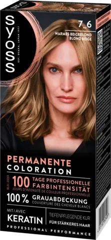 Coloration Warmes Beige Blond 7-6 von SYOSS